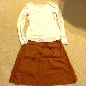 XS maternity skirt and shirt outfit or separates